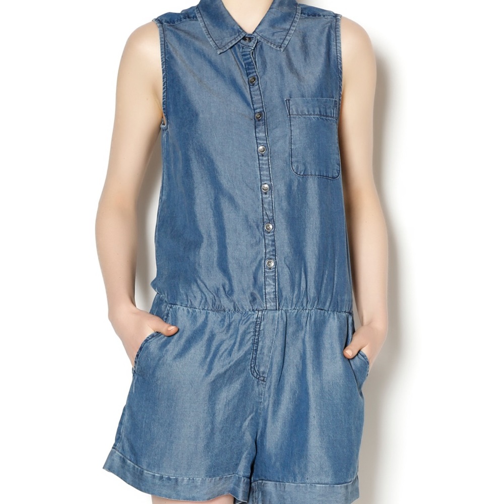 Chambray Romper.